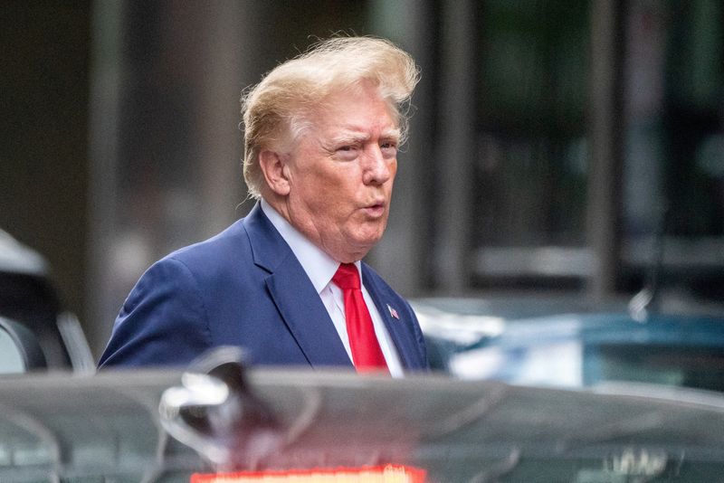 Donald Trump departs Trump Tower two days after FBI agents raided his Mar-a-Lago Palm Beach home, in New York City, N.Y., Aug. 10. A Democratic-controlled U.S. House of Representatives committee released six years of former President Donald Trump's tax returns to the public on Friday.