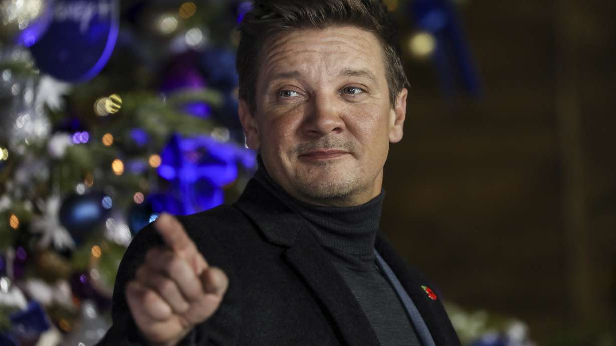 Jeremy Renner arrives at a screening of "Hawkeye" in London, Nov. 11, 2021. Renner is being treated for serious injuries that happened while he was plowing snow in Nevada.