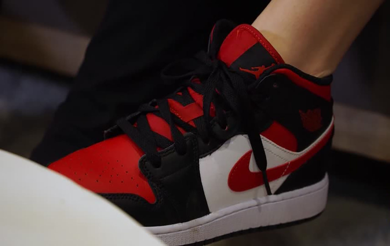 Nike shoes are shown. Supporters of Eddie Kimball, who died in September, have renamed them "Eddie's" instead of "Jordans."