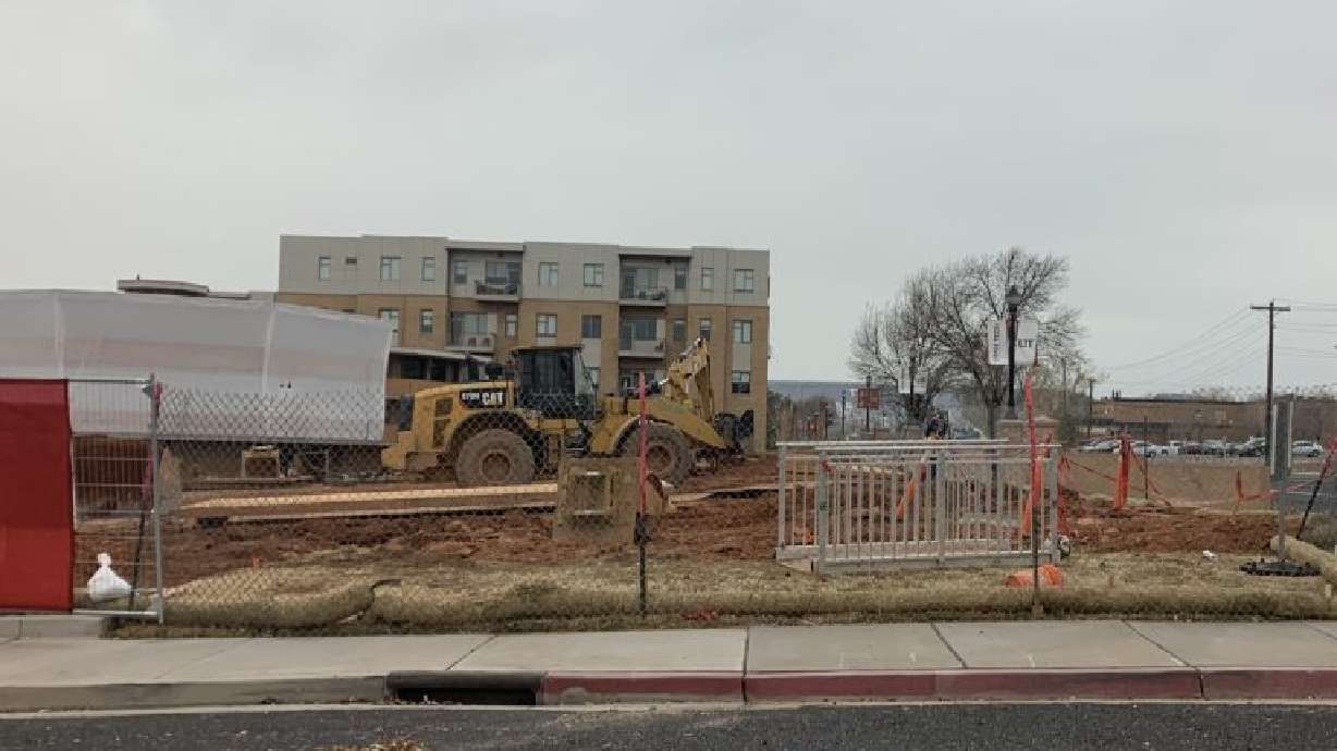 Construction for the new Campus View Suites III begins on the Utah Tech Campus in St. George on Friday.