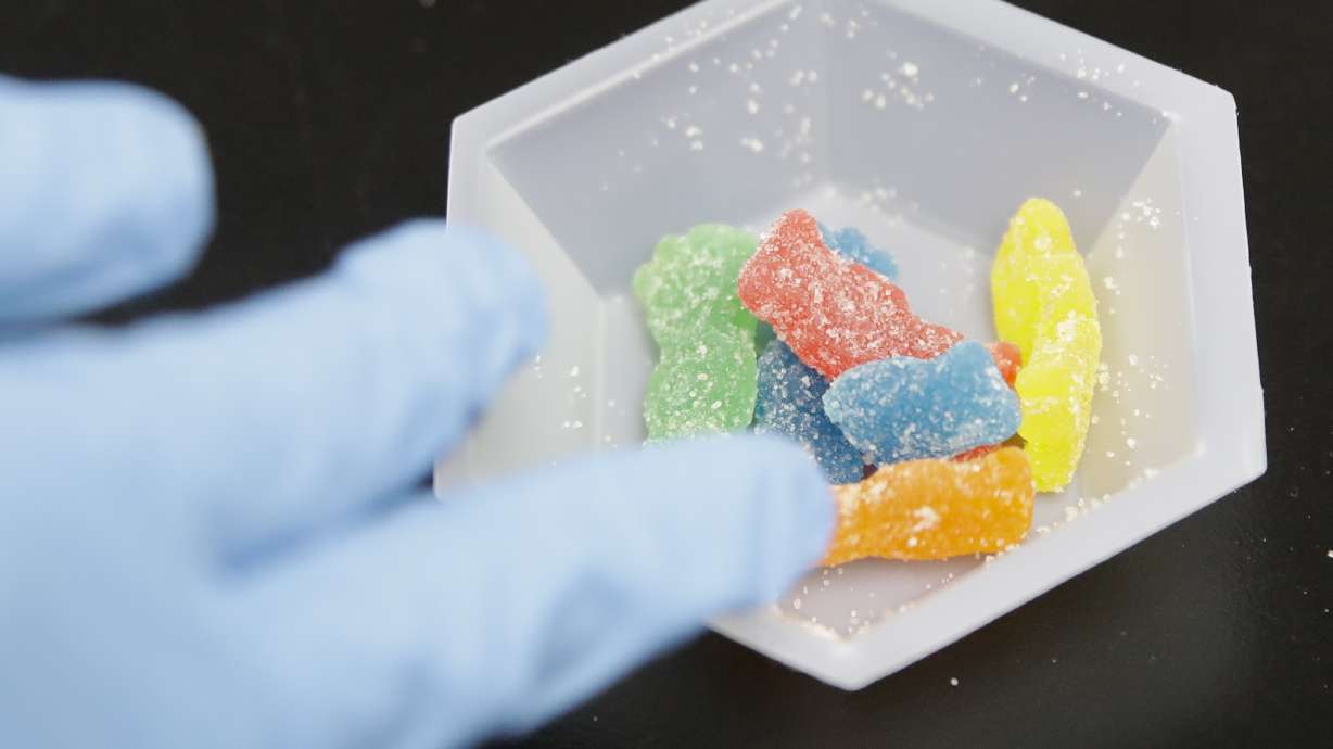 Edible marijuana samples are set aside for evaluation at a cannabis testing laboratory in Santa Ana, Calif., on Aug. 22, 2018. The number of young kids, especially toddlers, who accidentally ate marijuana-laced treats rose sharply over five years as pot became legal in more places in the U.S., according to an analysis published Tuesday in the journal Pediatrics.