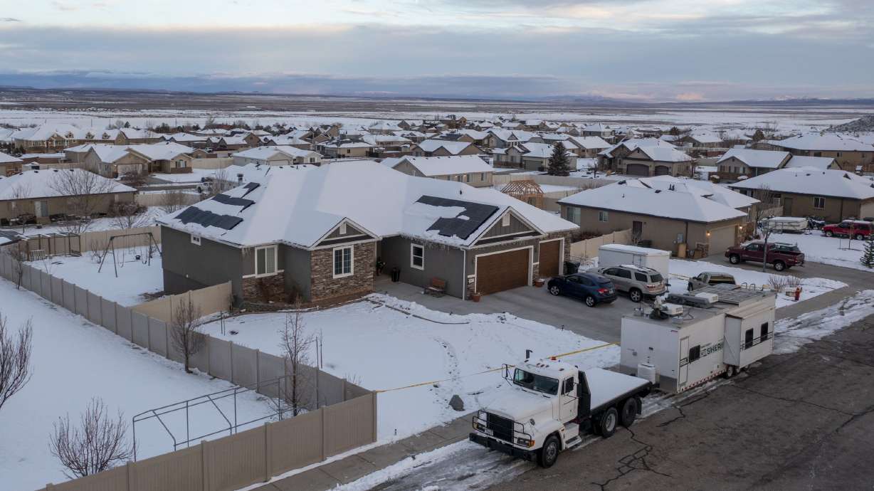 A home where eight people were found dead, in Enoch, Iron County, is pictured on Thursday. Friends and family talked about the family of Tausha and Michael Haight and the last time they saw them.