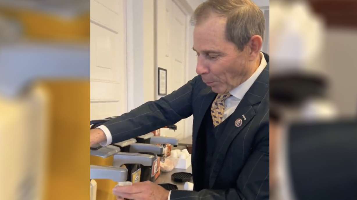Rep. John Curtis celebrated 127 years of Utah statehood by sharing fry sauce with his colleagues at the U.S. Capitol this week.