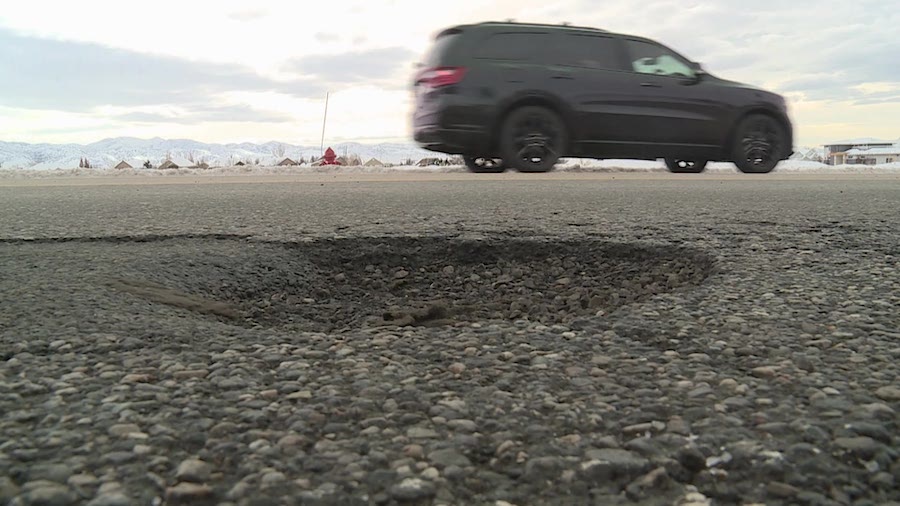Drivers complain about potholes around Salt Lake Valley after recent storms