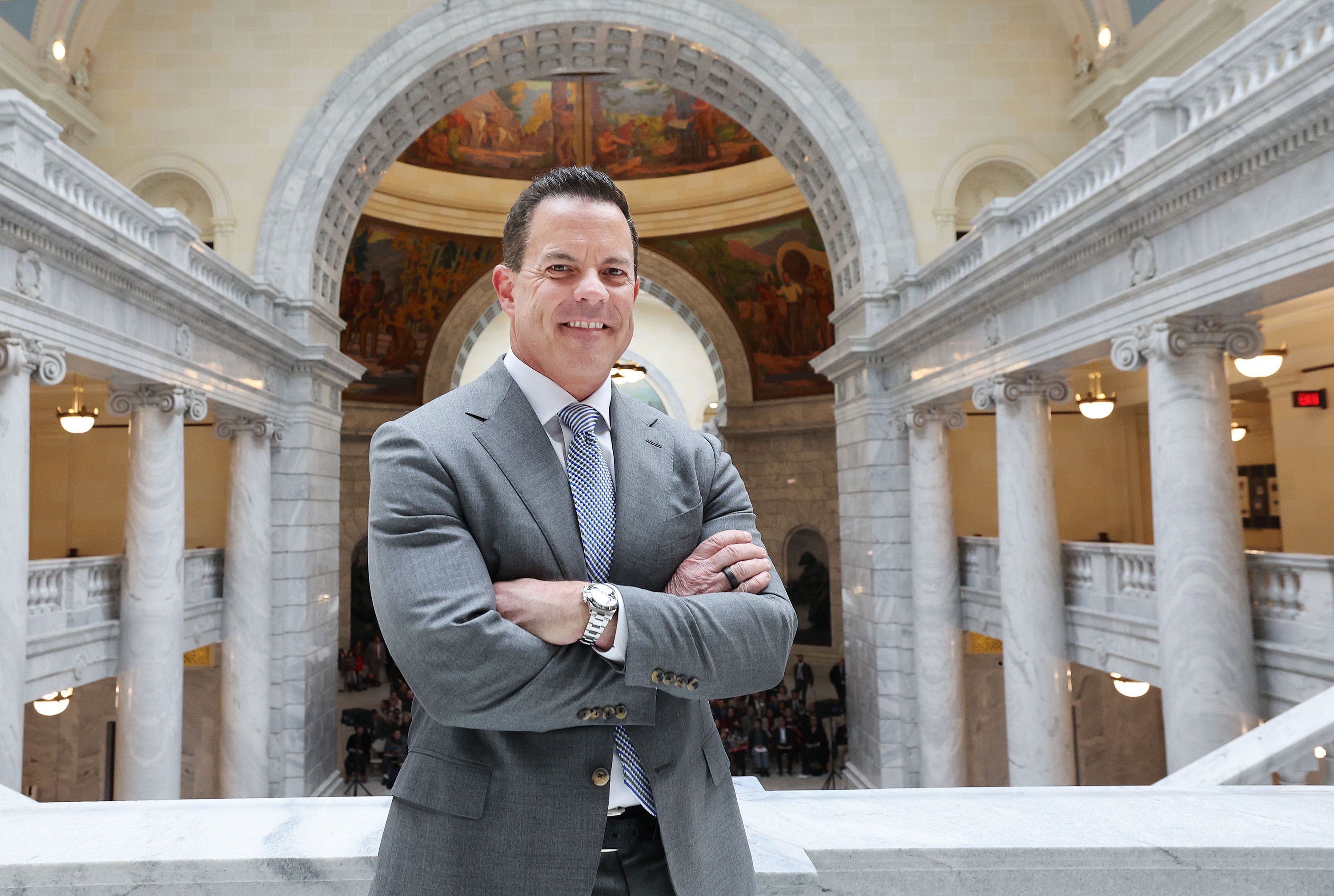 Utah House Speaker Brad Wilson poses at the Capitol in Salt Lake City on Wednesday.
