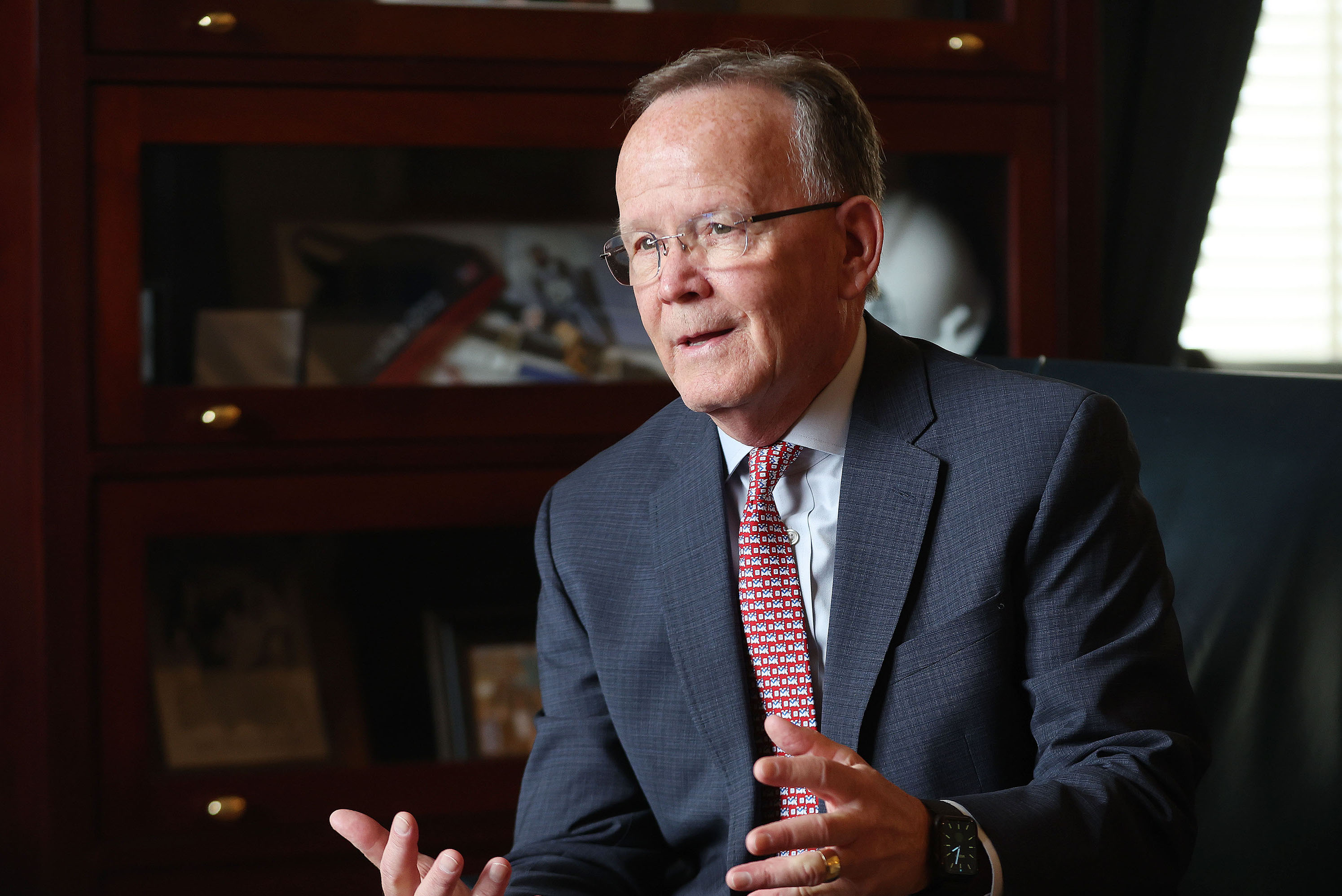 Senate President Stuart Adams talks about the upcoming Utah legislative session in Salt Lake City on Dec. 21, 2022.