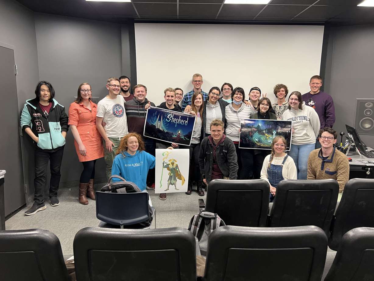 A group of BYU students won an international award for creating a video game called "Liminus: The Silent Guard," which tells the story of an eternal shepherd guiding lost sheep in a world between life and death.