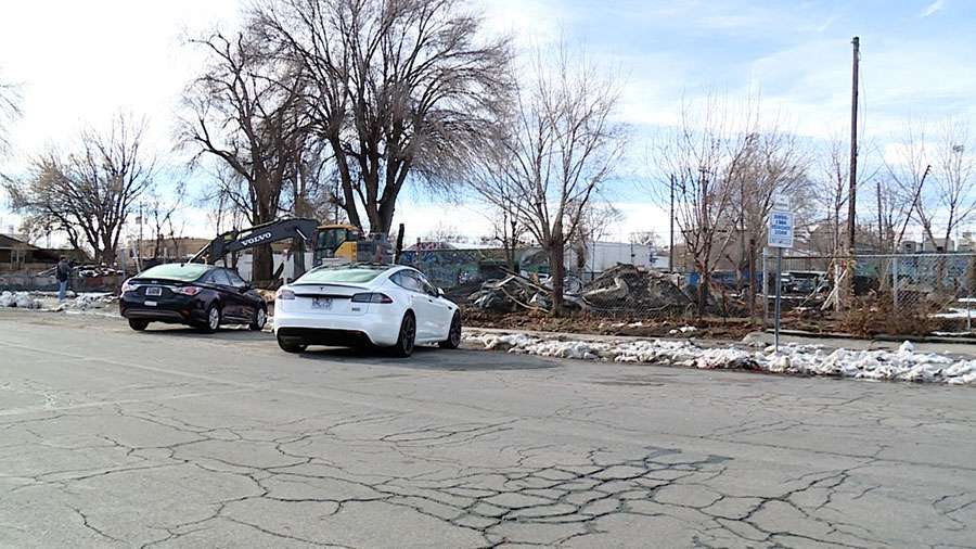 The abandoned homes that kept catching on fire in the Ballpark neighborhood being demolished.