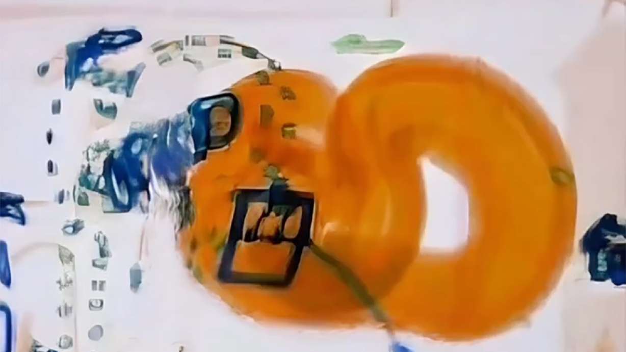 A boa constrictor is shown on X-ray in a bag. It's one of several animals detected recently by Transportation Security Administration at an airport.