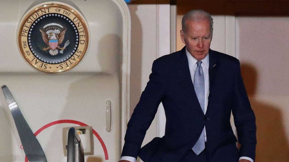 U.S. President Joe Biden arrives at Felipe Angeles International Airport on the outskirts of Mexico City, Sunday. Classified documents from Biden's vice-presidential days were discovered in November by the U.S. president's personal attorneys at a Washington think tank, a White House lawyer said on Monday.