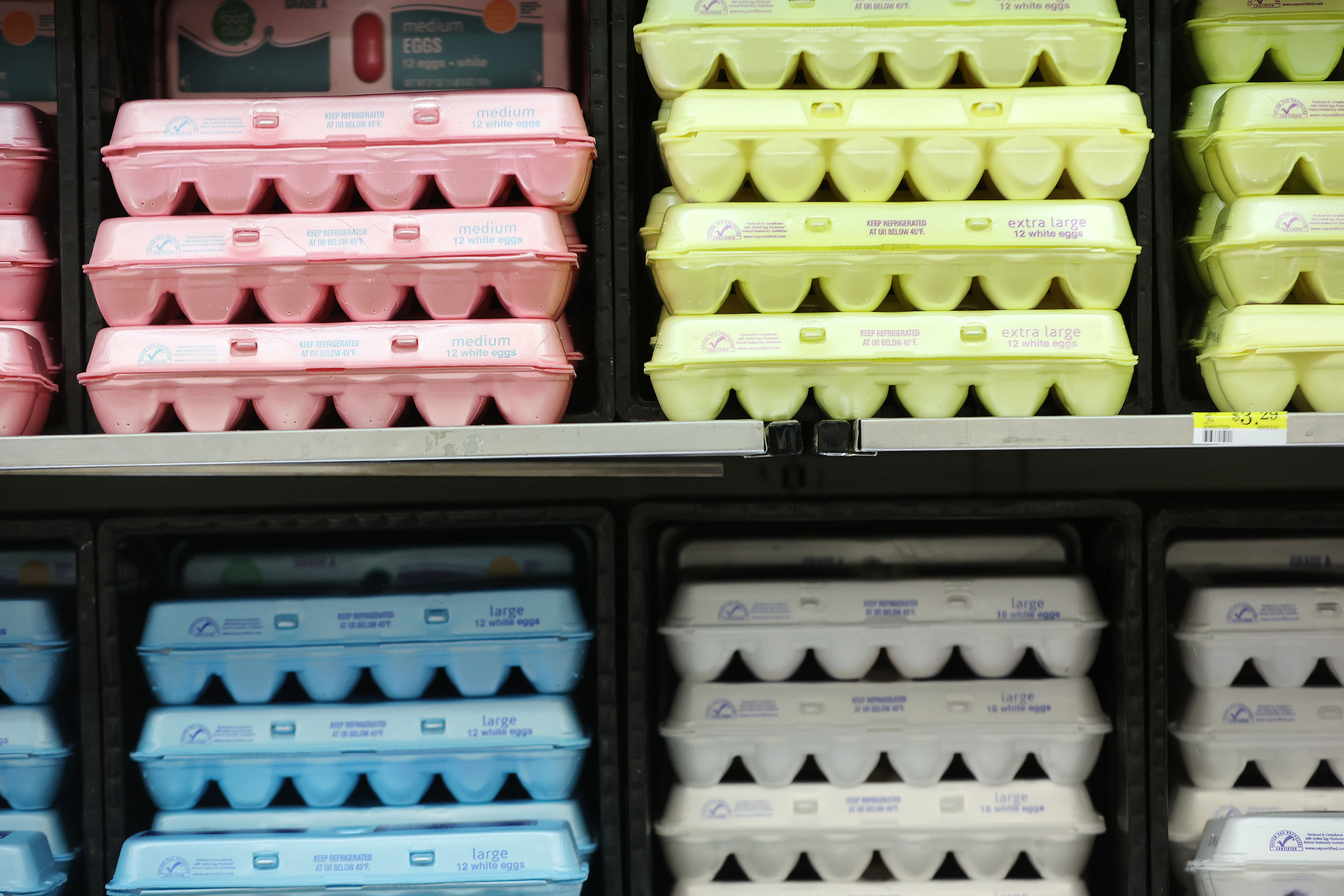 Eggs for sale at Reams Food Store in Sandy on Sept. 23, 2022. A Utah Senate committee on Wednesday voted in favor of a bill to extend the state's deadline for all farms to produce cage-free eggs.