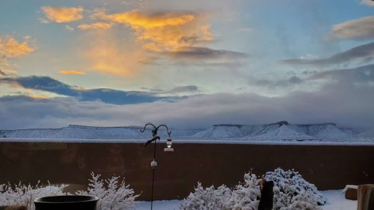 A snowstorm turns the desert into a winter wonderland, Virgin, Washington County, Dec. 13, 2022.