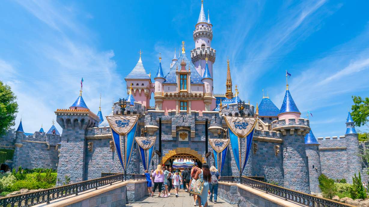 The Sleeping Beauty Castle at Disneyland in Anaheim, Calif., is pictured here in May 2022. Disneyland Resort is increasing the number of days that guests can visit at its cheapest price.