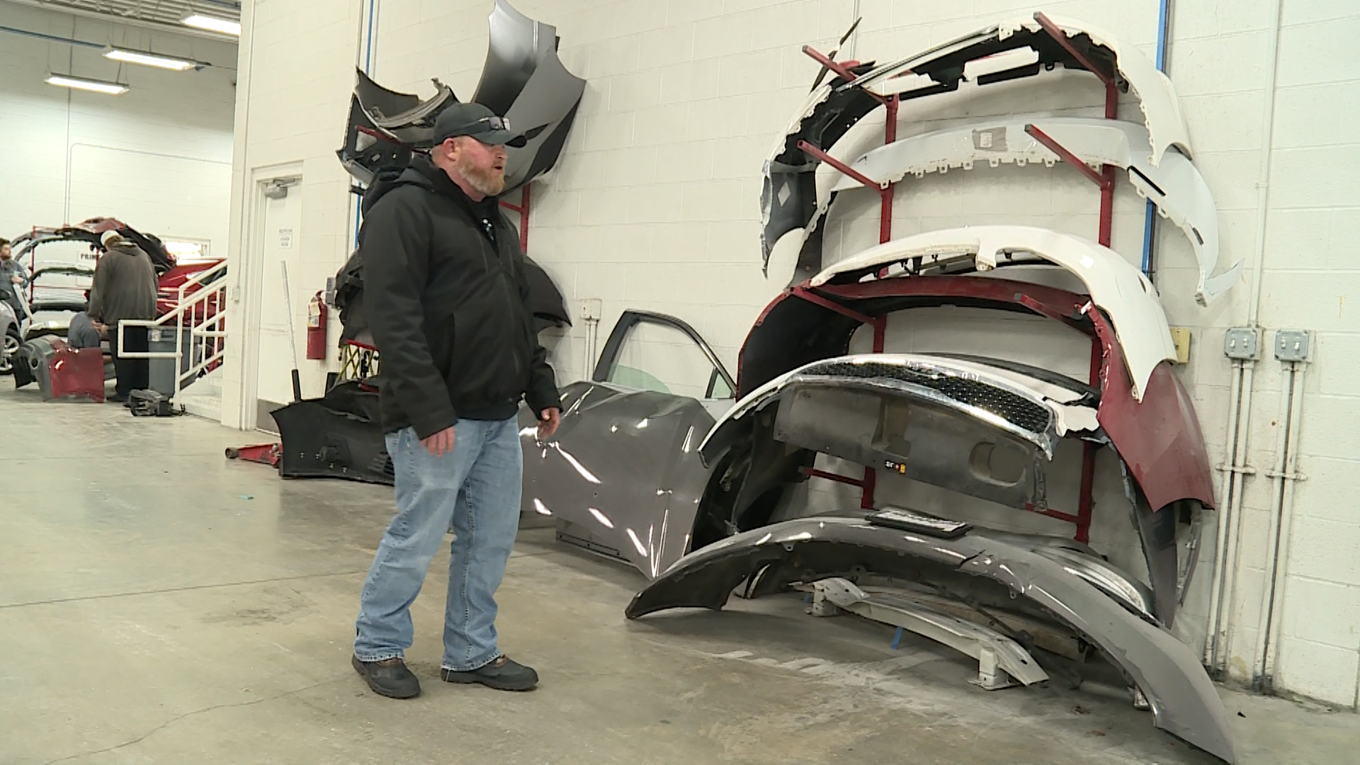 Jeremiah Davidson talks to KSL at Fix Auto in Riverton on Tuesday. Business has been nonstop since the first snowstorm this winter, he says.
