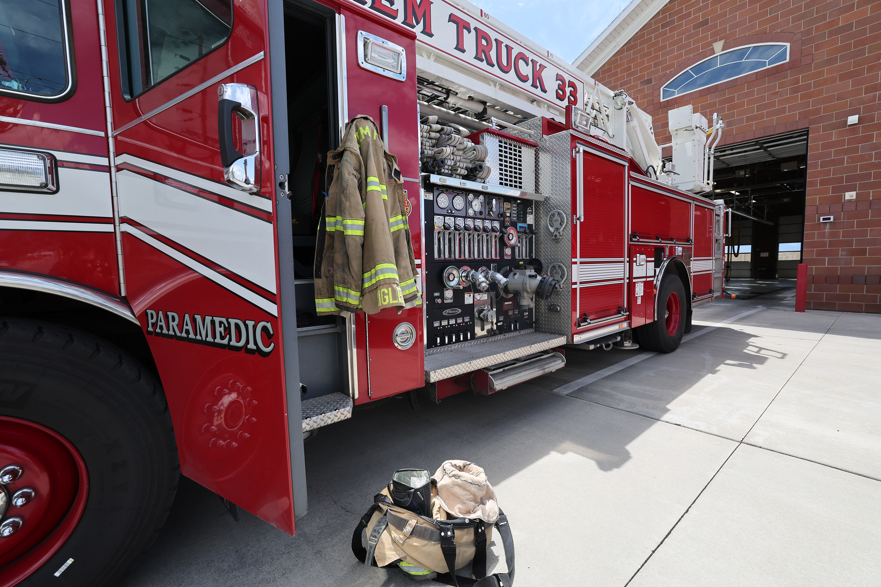 A Kaysville firefighter was arrested at work Tuesday and accused of engaging in a sexual conversation with an undercover officer pretending to be a 13-year-old girl.