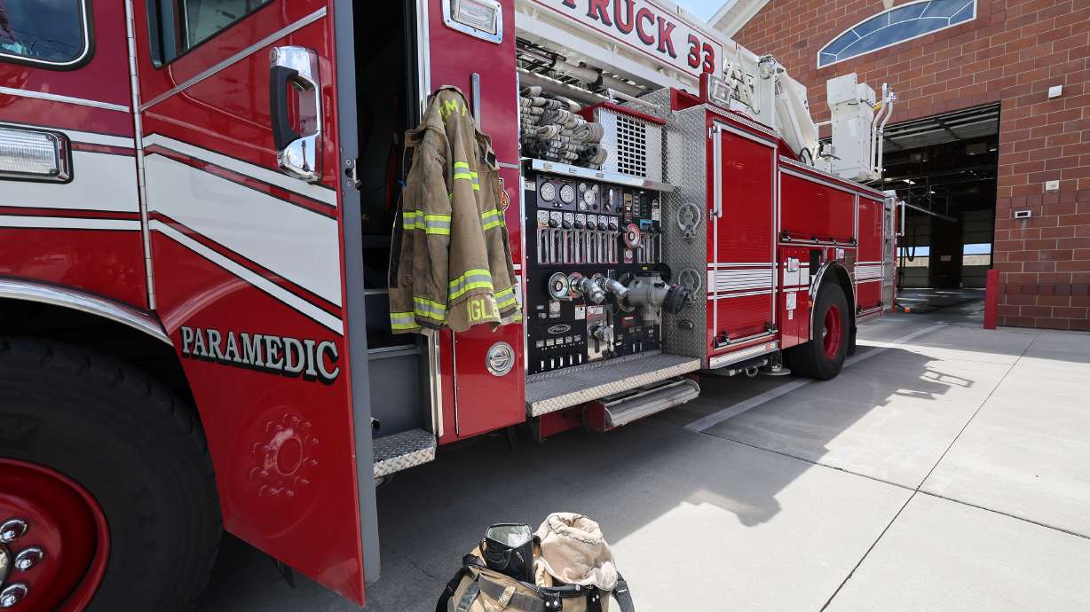 A Kaysville firefighter was arrested at work Tuesday and accused of engaging in a sexual conversation with an undercover officer pretending to be a 13-year-old girl.