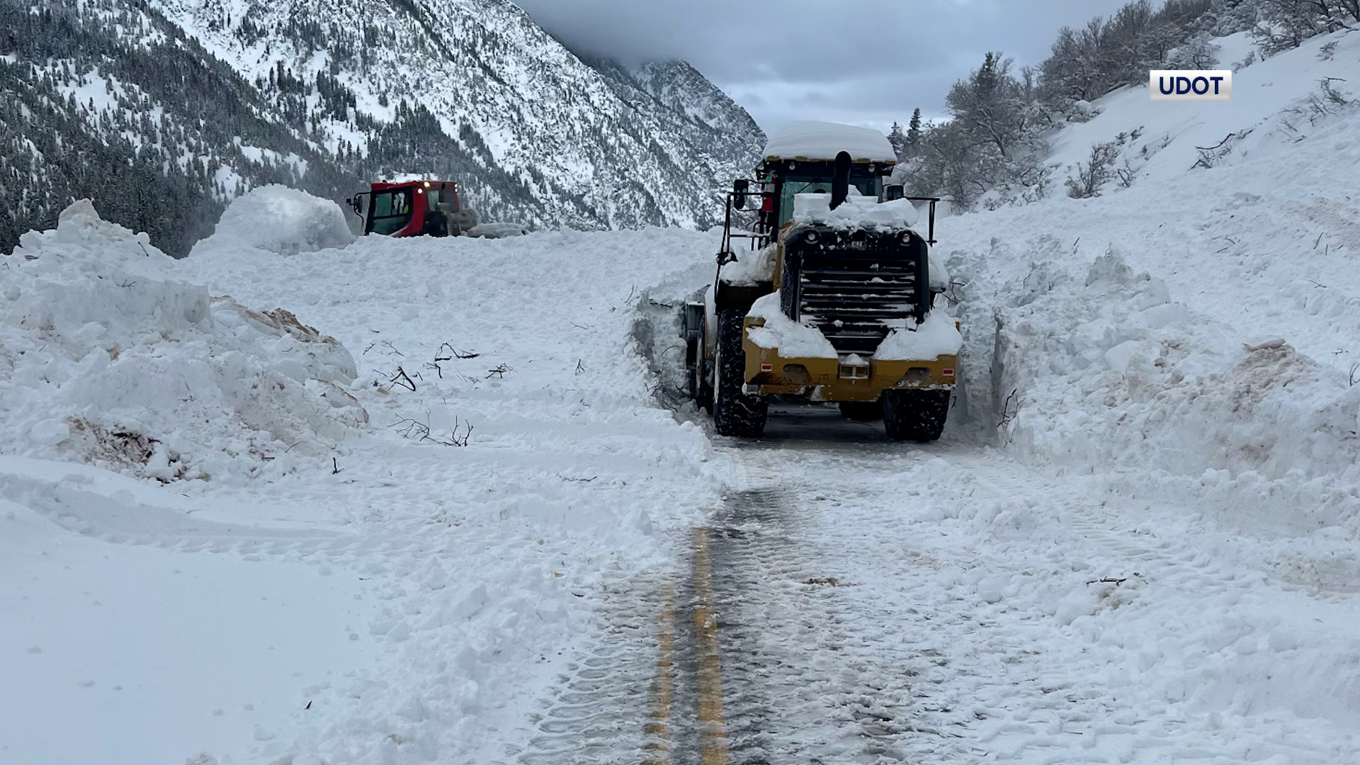UDOT performs avalanche mitigation work in Little Cottonwood Canyon on Jan. 11, 2023.