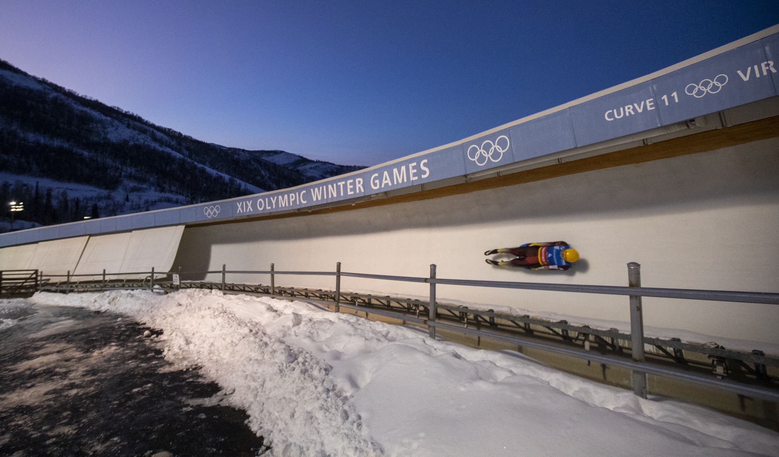 South Korea’s Dohee You races in the men’s single luge World Cup event in Park City on Dec. 16, 2022. The Utah Olympic Park served as the sliding track for the 2002 Olympic Winter Games.