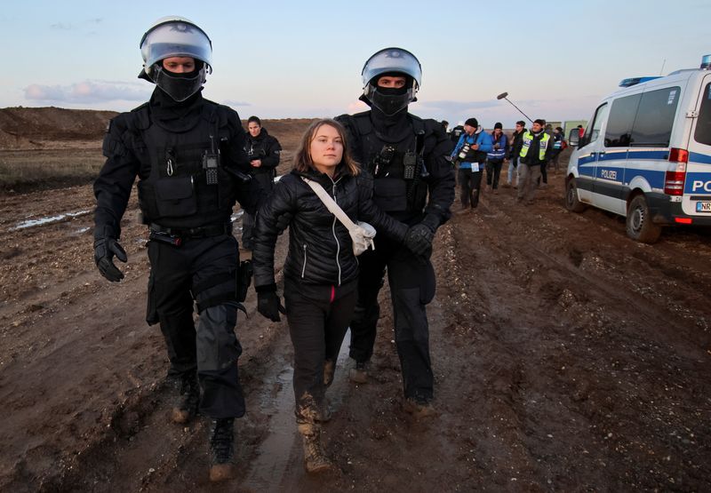 Greta Thunberg released after brief detention at German mine protest, police say