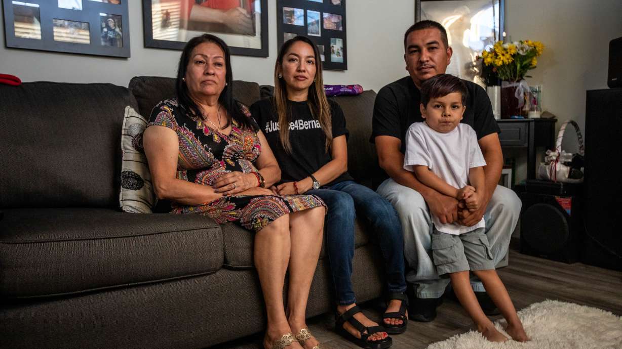 Bernardo Palacios-Carbajal's family poses for a photo on June 24, 2021. Palacios, 22, was shot and killed by police on May 23, 2020. His family appealed the dismissal of a lawsuit alleging he didn’t pose a threat to Salt Lake police, and the 10th Circuit Court of Appeals heard arguments for the appeal on Tuesday.
