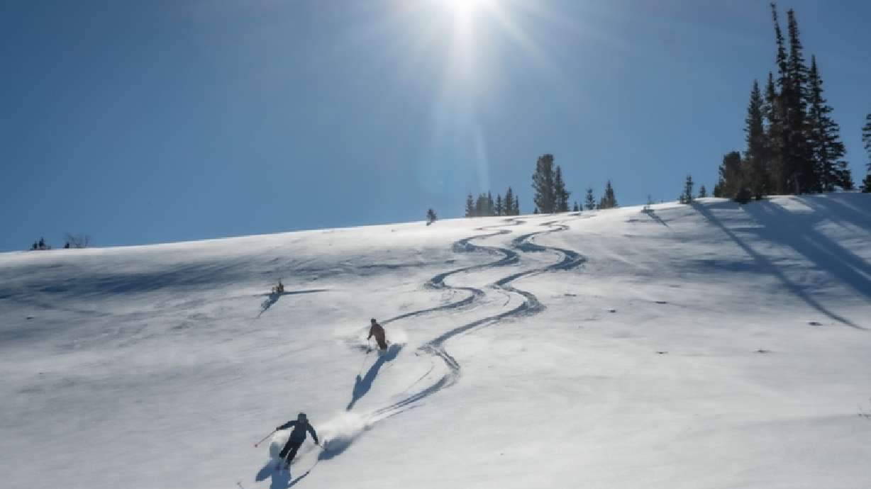 An undated photo of skiers by Skiers Point, near a planned Christmas Tree neighborhood. Brian Head Resort officials on Wednesday unveiled new details about their plan to develop a new ski-in, ski-out community called Aspen Meadows.
