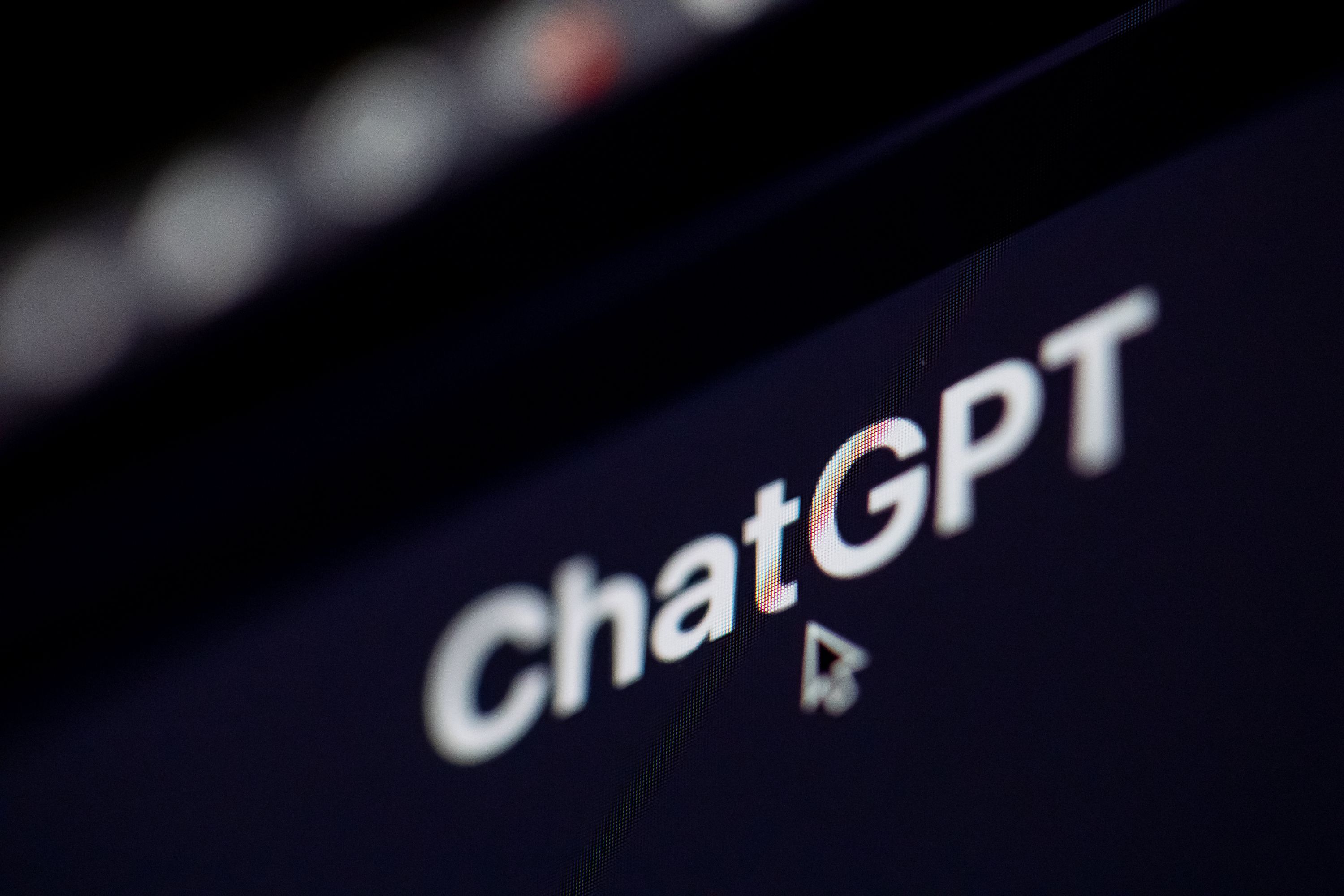 Artificial intelligence service ChatGPT is pictured on a computer in Salt Lake City on Wednesday in this photo illustration.