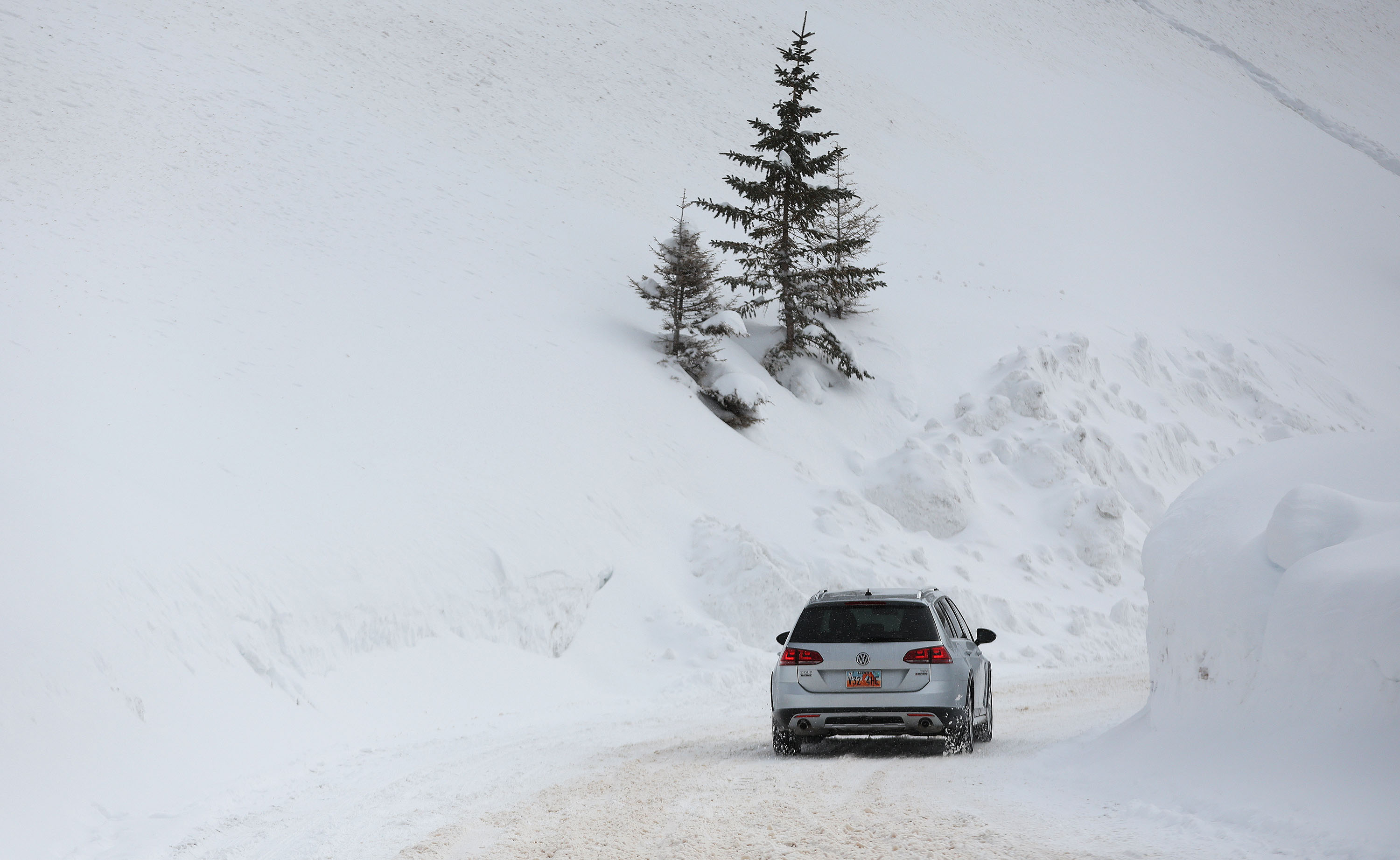 A motorist drives into Solitude Ski Resort on Jan. 11. More snow is expected in Utah Thursday and Friday, though most of the storm is expected to impact central and southern Utah, meteorologists say.