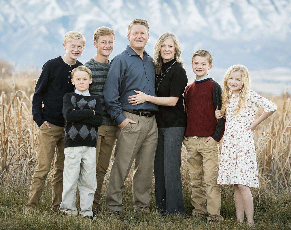 Family Tech University founders Dave and Emily, with their children.