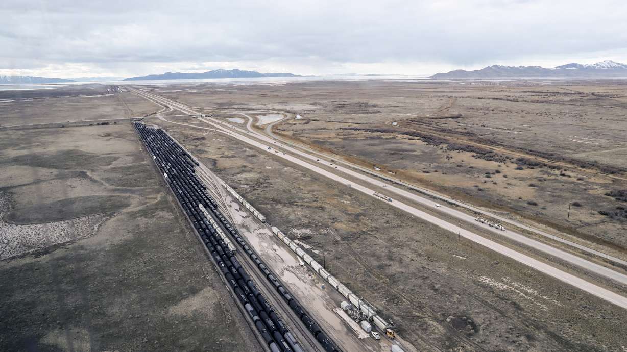 The area at I-80 near 7200 West where the Utah Inland Port is planned to be built in Salt Lake City is pictured on Jan. 27, 2020. The Utah Supreme Court agreed to drop Salt Lake City's lawsuit against the Utah Inland Port Authority on Friday.