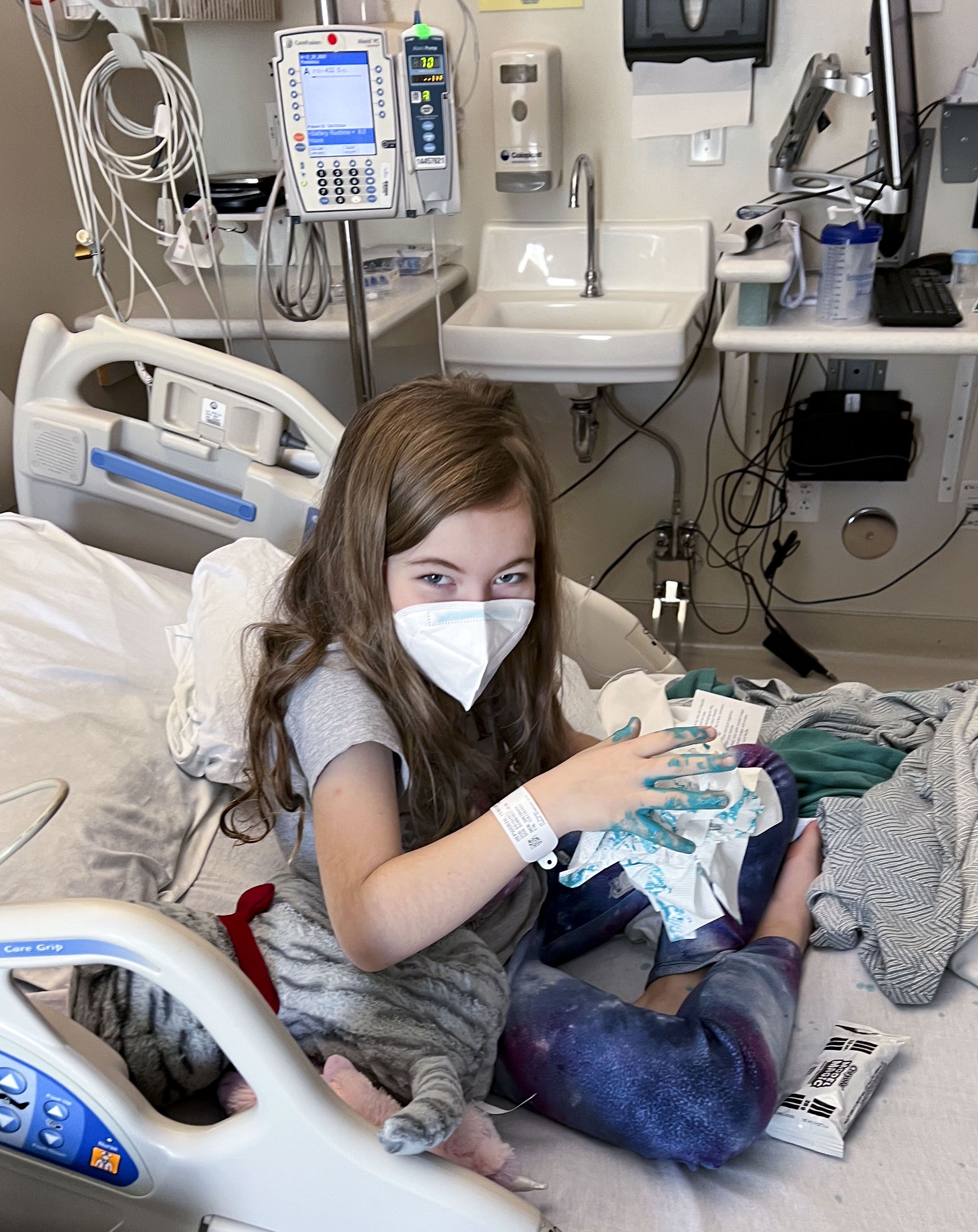 Penny Hepworth, 9, daughter of Jen Hepworth, has cystic fibrosis.