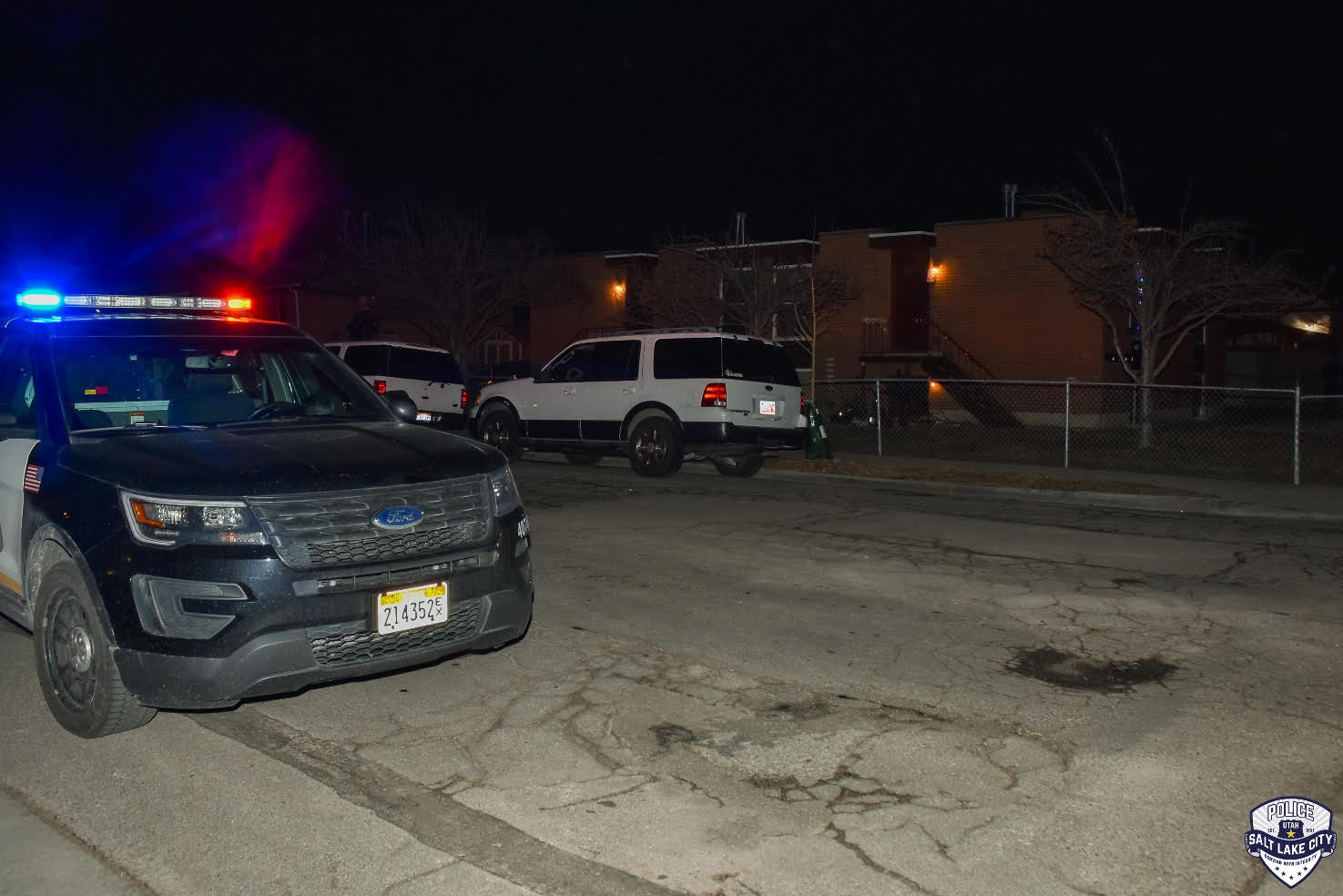 Four teenagers were taken into custody Saturday night after Salt Lake police officers witnessed a drive-by shooting. One teen is a 14-year-old pregnant girl who was taken to a hospital, police say.