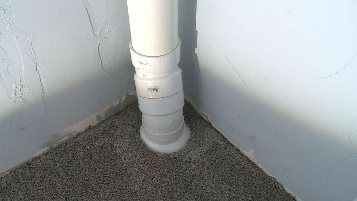 A radon mitigation system is shown.