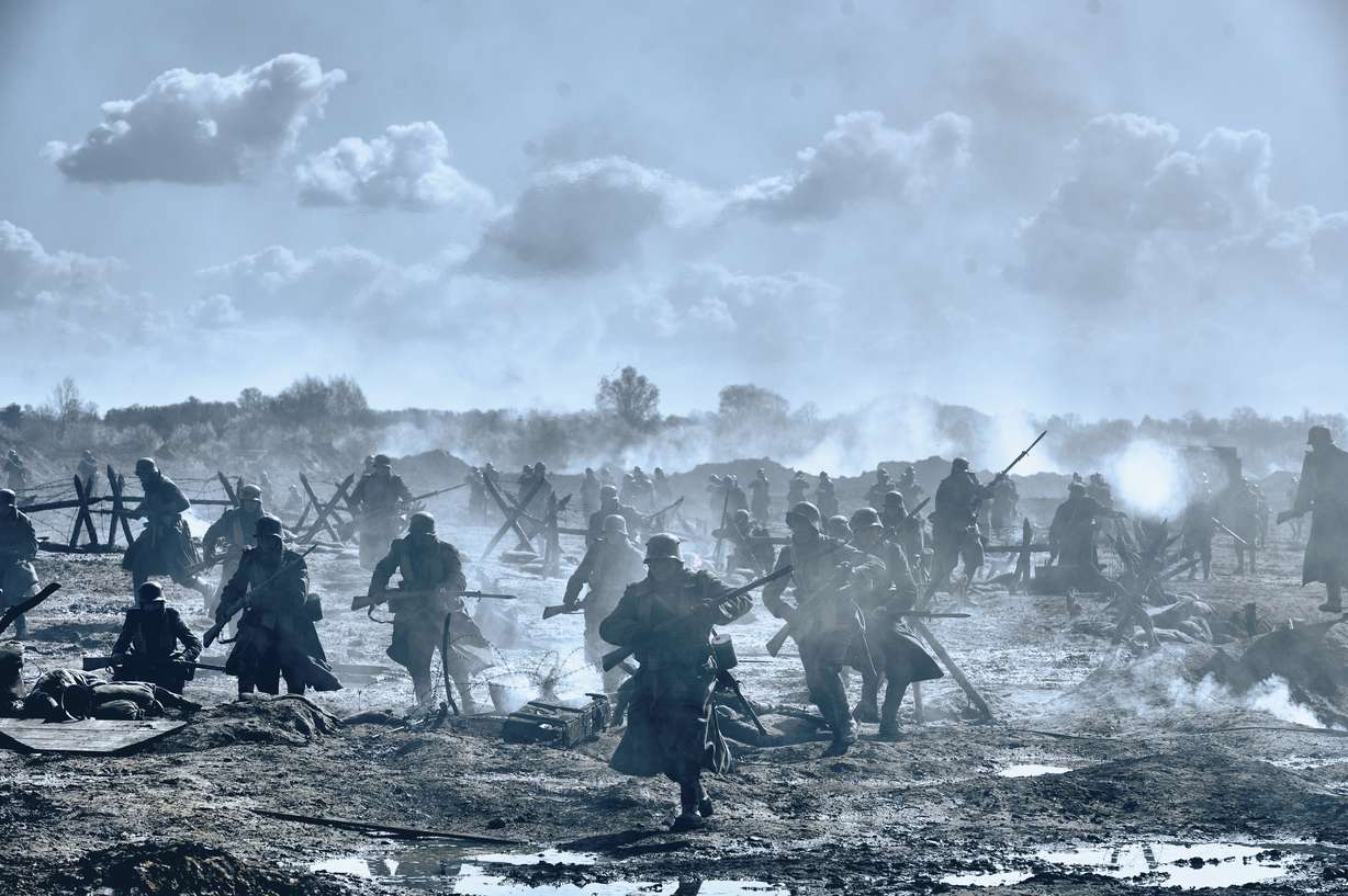 This image released by Netflix shows a scene from "All Quiet on the Western Front."