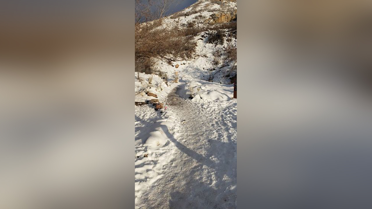 The beginning of the trail to Malan Peak, in Ogden, Utah. The trail is the site of a main endurance running event, organized by Run Up for Air, a group of outdoor enthusiasts who want to bring awareness to Utah's air quality, particularly in winter.