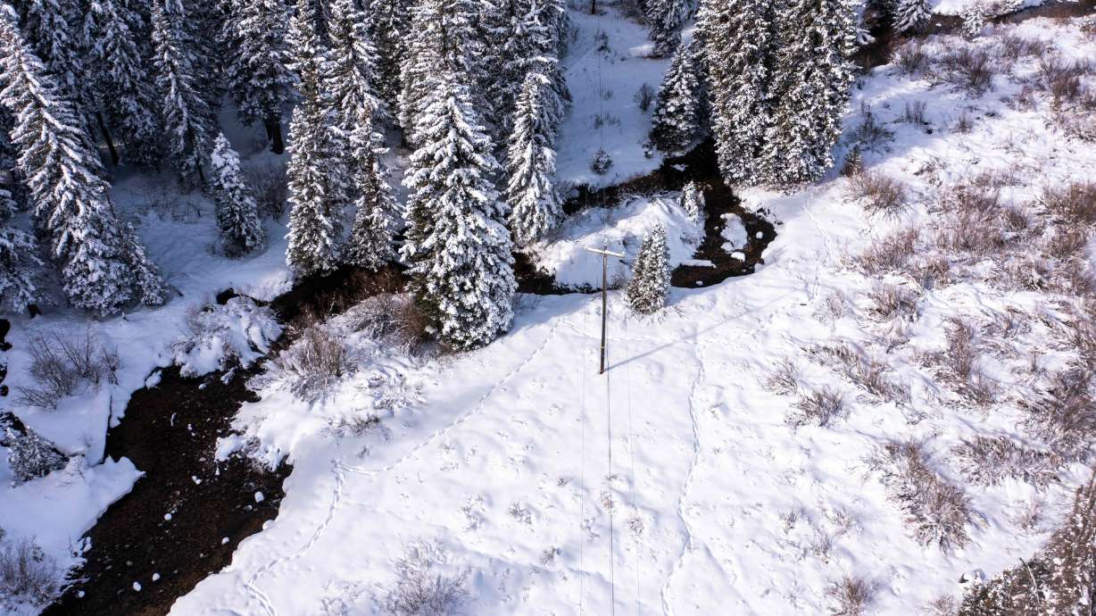 Water flows downstream in Big Cottonwood in Salt Lake County on Nov. 4, 2022. Utah's snowpack has jumped significantly over the past few weeks, which has helped weaken the severity of drought conditions in the state.
