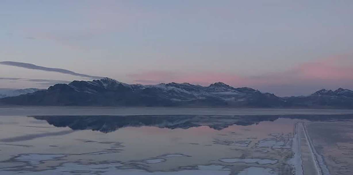 The flooded Bonneville Salt Flats are seen from Chopper 5 Tuesday. A geologist who has studied the area for six years says this is the wettest he's ever seen it.