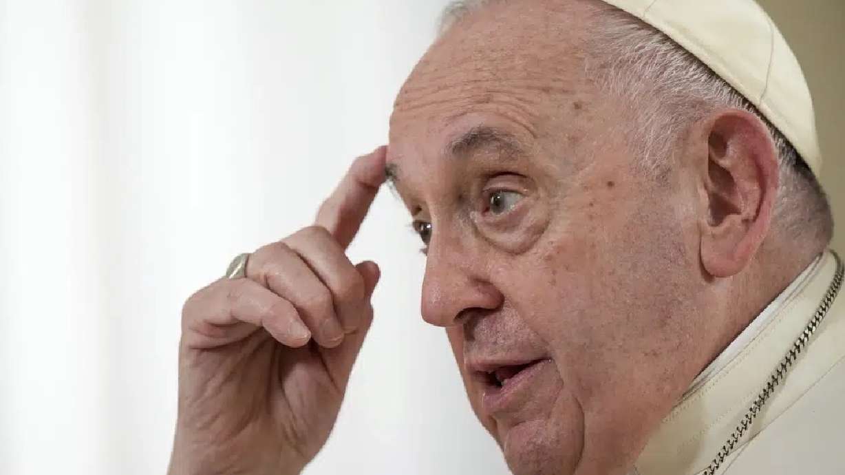 Pope Francis speaks during an interview with the Associated Press at the Vatican, Tuesday. Francis said bishops in particular need to undergo a process of change to recognize the dignity of everyone.