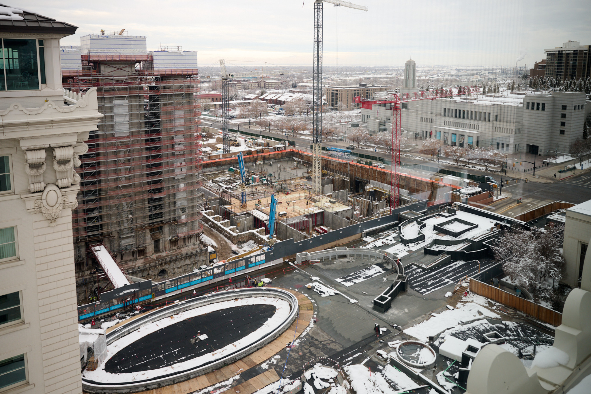 Three additional lower floors of the Temple are formed during the Temple Square renovation project in Salt Lake City, earlier this month.