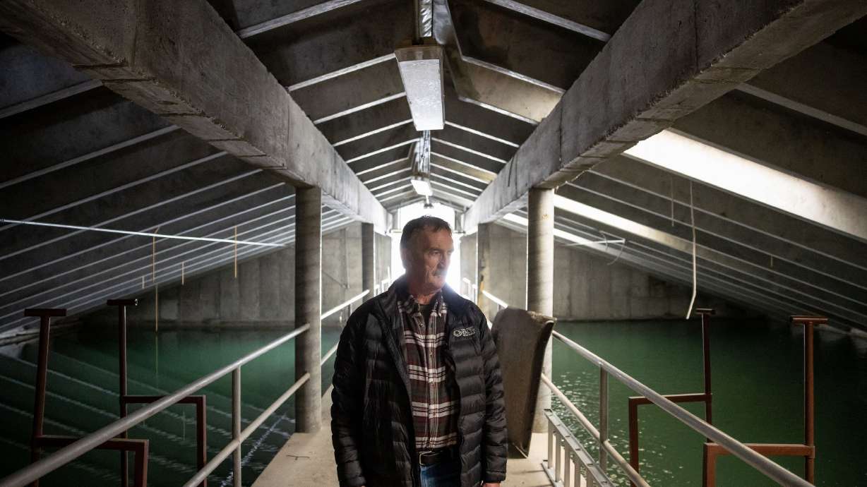 Nando Meli, mayor of the town of Stockton in Tooele County, poses for a photo inside the town’s water treatment plant on Thursday. The springs used to provide up to 500 gallons of water per minute, but that has dwindled to just 130 gallons per minute.