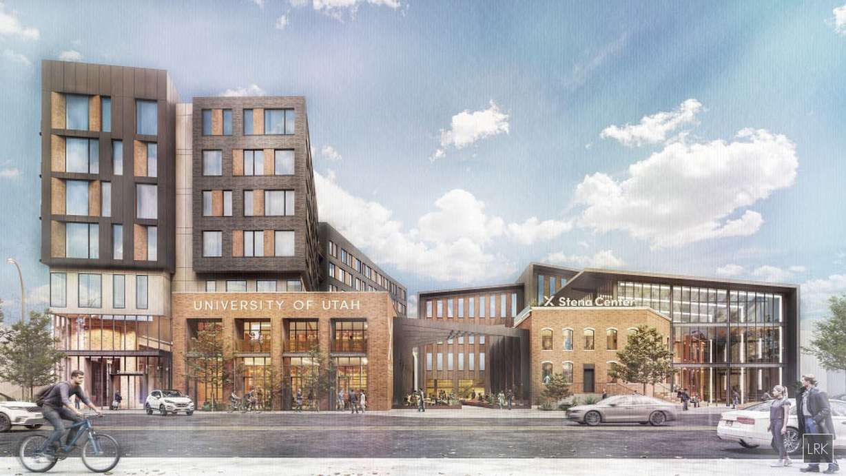 A rendering of University of Utah’s proposed new Stena Center for Financial Technology is shown. On Monday, University of Utah President Taylor Randall announced a $65 million donor initiative aiming to expand the school’s programming in the emerging fintech sector.