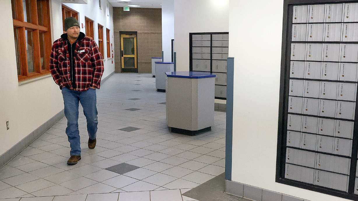Matt Melville, director of programs for Christian Center of Park City, walks through the Park City Post Office looking for unsheltered people for the Point in Time Count on Jan. 26.