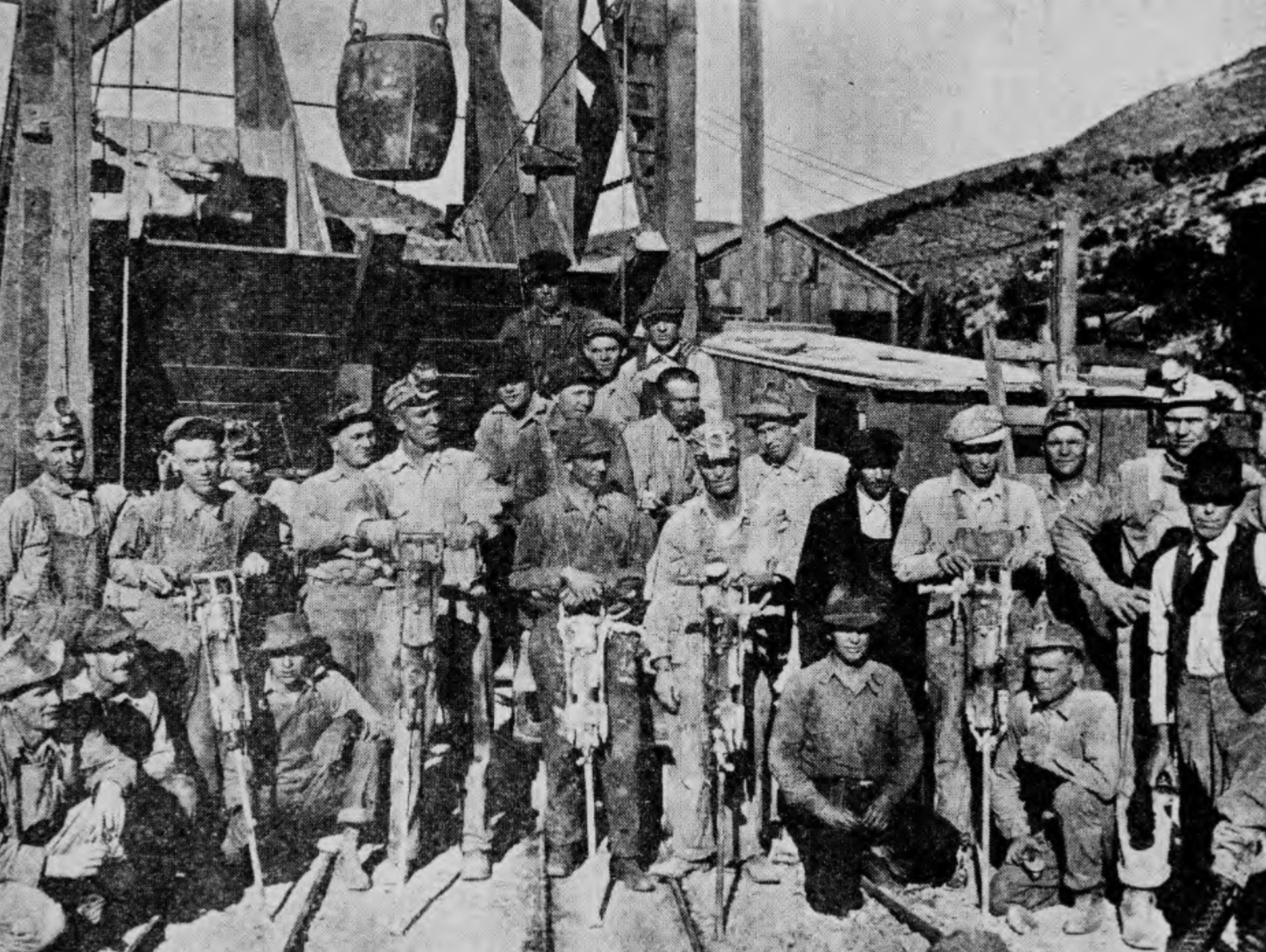 Chief Consolidated Mining Company miners pose for a photo in 1921.