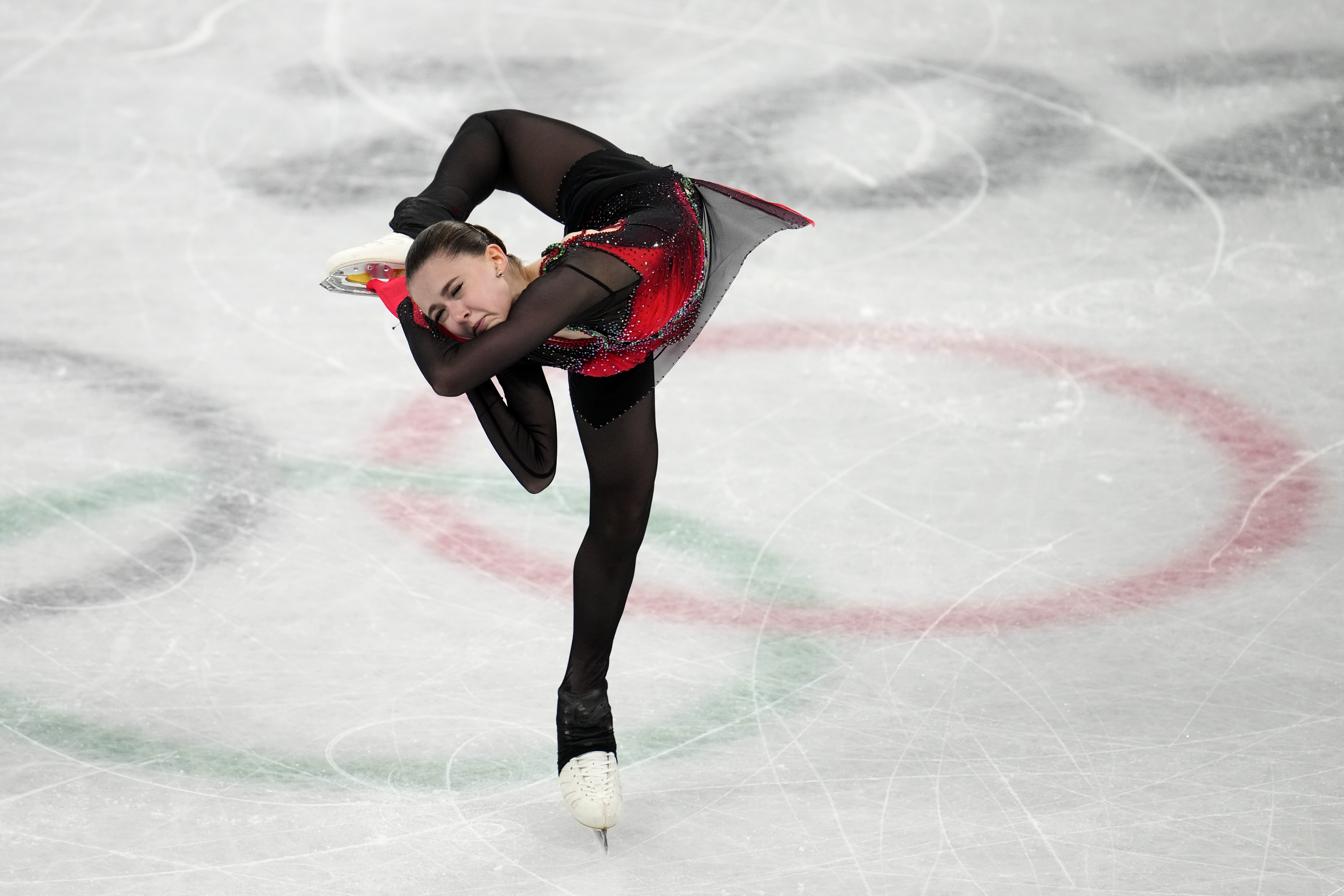 FILE - Kamila Valieva, of the Russian Olympic Committee, competes in the women's free skate program during the figure skating competition at the 2022 Winter Olympics, on Feb. 17, 2022, in Beijing. he World Anti-Doping Agency says a Russian tribunal has found figure skater Kamila Valieva bore “no fault or negligence” in a doping case that rocked last year’s Winter Olympics. 