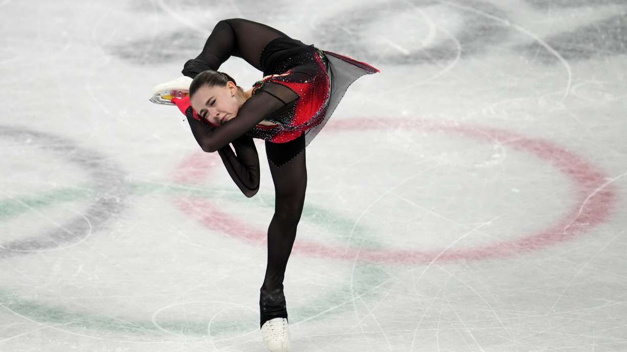 FILE - Kamila Valieva, of the Russian Olympic Committee, competes in the women's free skate program during the figure skating competition at the 2022 Winter Olympics, on Feb. 17, 2022, in Beijing. he World Anti-Doping Agency says a Russian tribunal has found figure skater Kamila Valieva bore “no fault or negligence” in a doping case that rocked last year’s Winter Olympics.