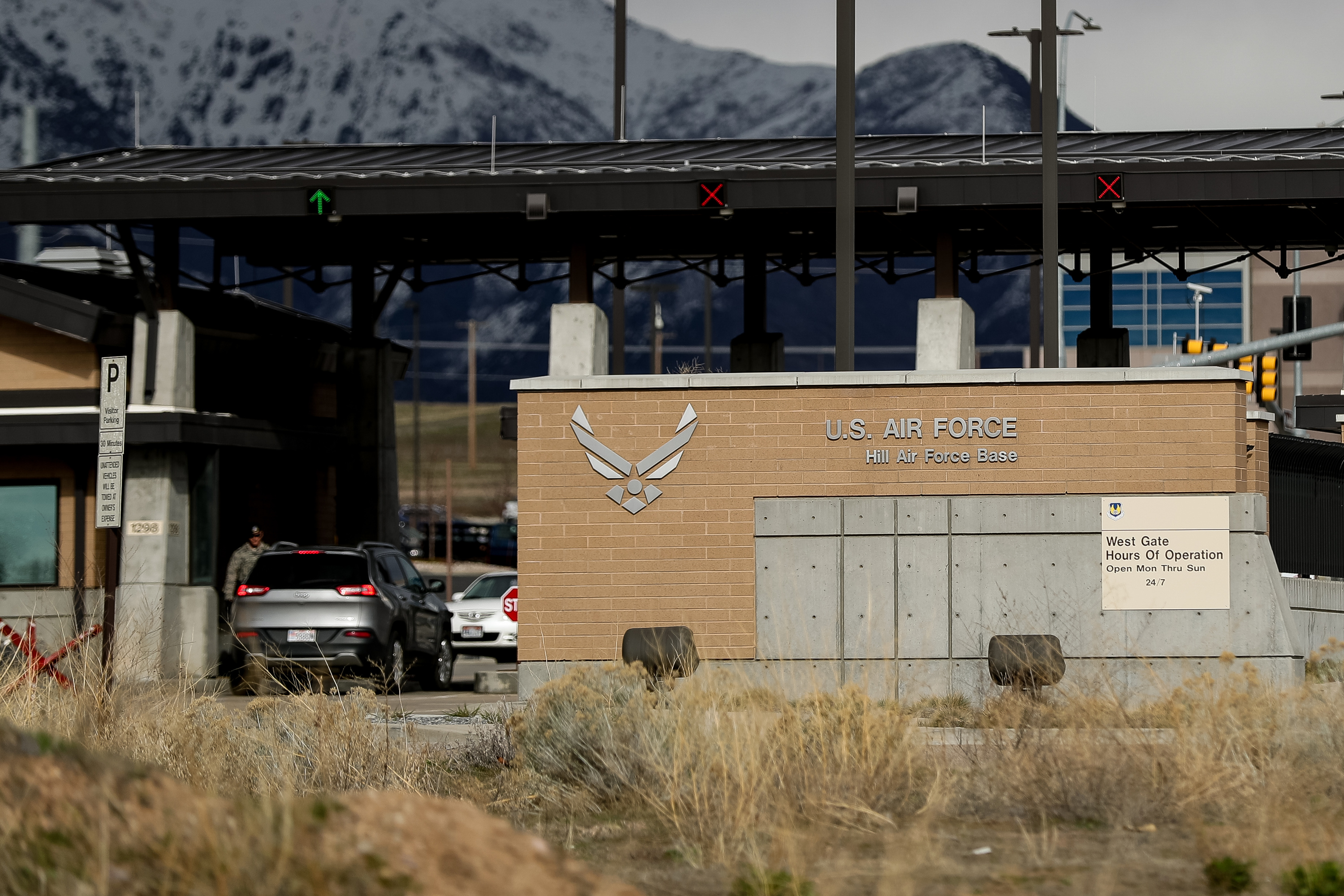 A building at Hill Air Force Base was evacuated Thursday morning after the discovery of an "unusual smell," according to base officials.