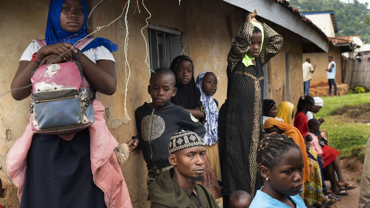 Residents wait in line to receive the Ebola vaccine in Beni, Congo DRC on July 13, 2019. A confidential U.N. report into the alleged missteps by WHO officials found their response did not violate the agency’s policies.