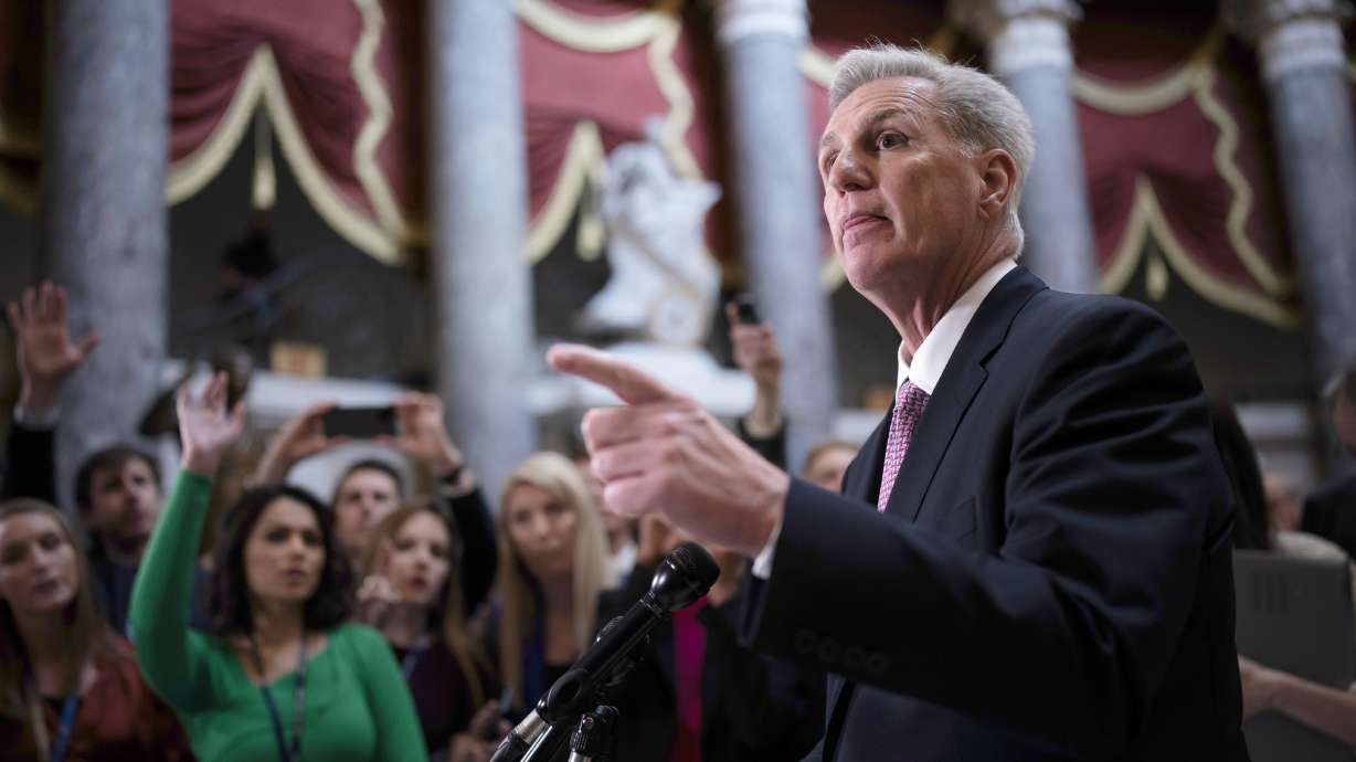 Speaker of the House Kevin McCarthy, R-Calif., at the Capitol in Washington on Feb. 2. Just over half of Utahns watched the drama play out on C-SPAN and cable news over four days last month before the California Republican flipped enough votes to secure the gavel.