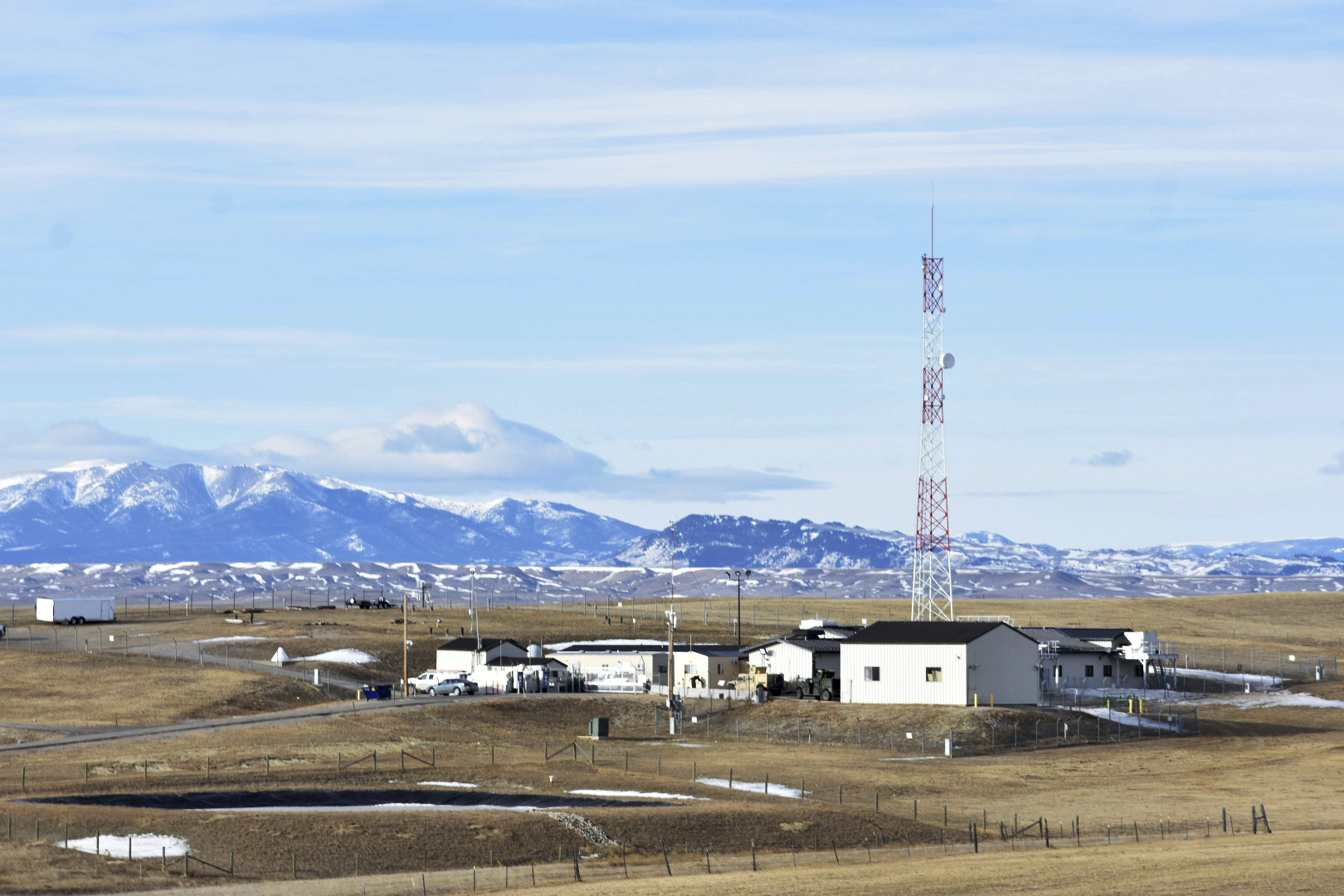 A U.S. Air Force installation surrounded by farmland in central Montana is seen on Tuesday, near Harlowton, Mont. Lawmakers in at least 11 statehouses and Congress are weighing further restrictions on foreign ownership of U.S. farmland. 