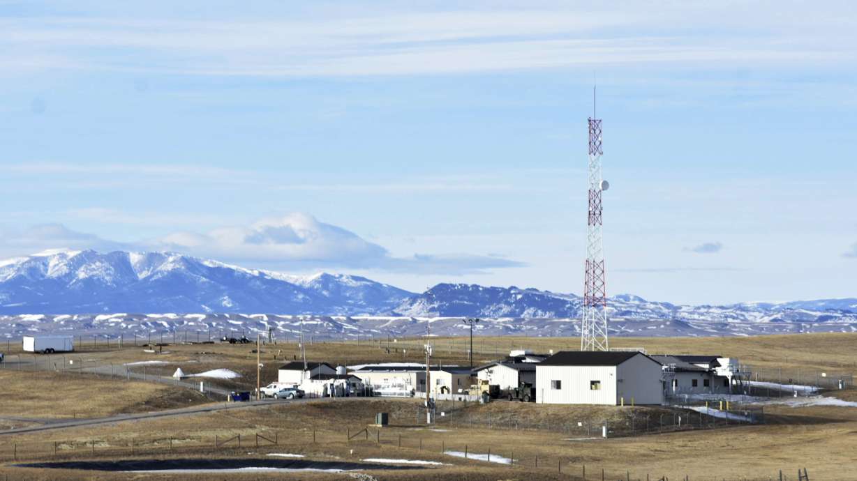 A U.S. Air Force installation surrounded by farmland in central Montana is seen on Tuesday, near Harlowton, Mont. Lawmakers in at least 11 statehouses and Congress are weighing further restrictions on foreign ownership of U.S. farmland.