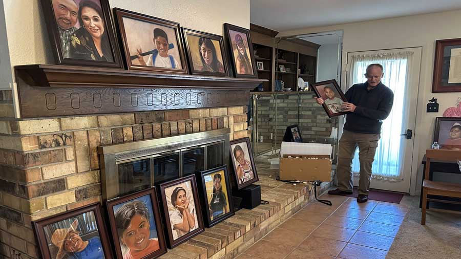 Utah artist delivers portraits to families of Uvalde shooting victims